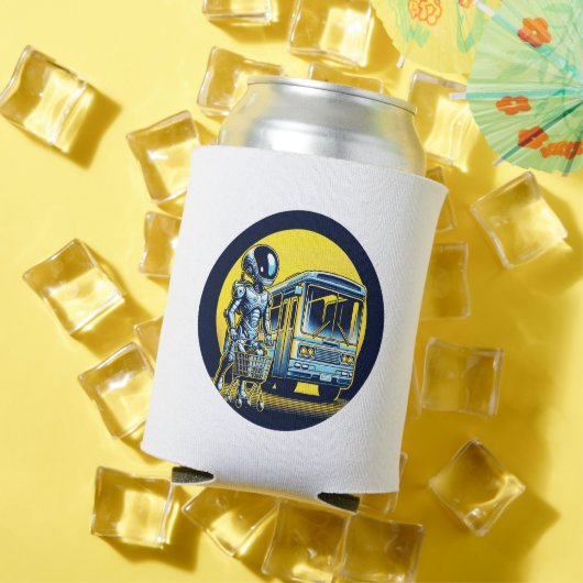 Rafraîchisseur Pour Canette Sci-Fi dans la vie quotidienne - Drôle Alien & Rob (Été in situ)