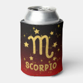 Rafraîchisseur Pour Canette Scorpio Zodiac Rouge et Gold Can Cooler (Can devant)