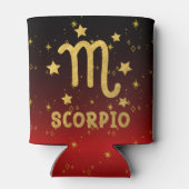 Rafraîchisseur Pour Canette Scorpio Zodiac Rouge et Gold Can Cooler (Dos)