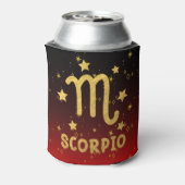 Rafraîchisseur Pour Canette Scorpio Zodiac Rouge et Gold Can Cooler (Can Dos)