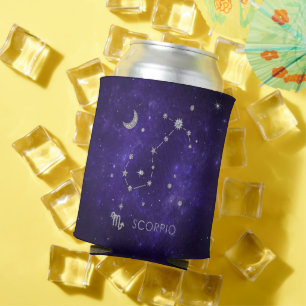 Rafraîchisseur Pour Canette Scorpion violet zodiaque Horoscope d'astrologie