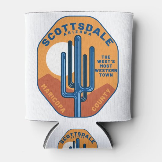 Rafraîchisseur Pour Canette Scottsdale Arizona Cactus Mountains (Devant)