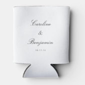 Rafraîchisseur Pour Canette Script classique élégant Mariage élégant Nom perso (Devant)