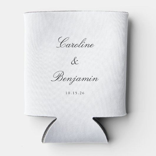 Rafraîchisseur Pour Canette Script classique élégant Mariage élégant Nom perso (Devant)