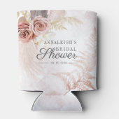 Rafraîchisseur Pour Canette Script de Baby Shower Pampas Grass Terracotta (Dos)