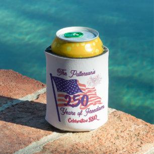 Rafraîchisseur Pour Canette Script de BBQ patriotique du 250e 4 juillet
