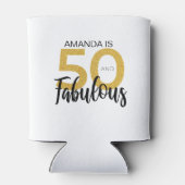 Rafraîchisseur Pour Canette Script de fête du 50e anniversaire personnalisé (Dos)