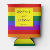 Rafraîchisseur Pour Canette Script Mariage moderne Simple Pride LGBTQ (Devant)