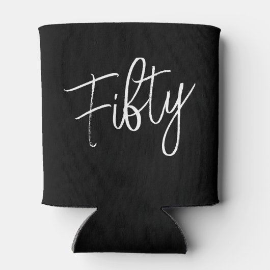 Rafraîchisseur Pour Canette Script moderne 50e anniversaire Noir (Dos)