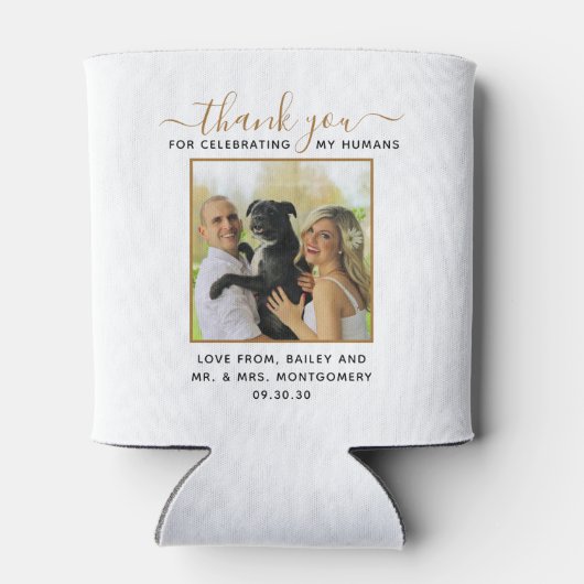 Rafraîchisseur Pour Canette Script moderne Custom Animaux de compagnie photo M (Dos)