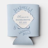 Rafraîchisseur Pour Canette Seashells & Wedding Bells Bachelorette (Dos)