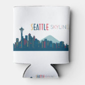 Rafraîchisseur Pour Canette Seattle Skyline Blue (Devant)