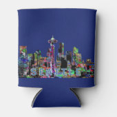 Rafraîchisseur Pour Canette Seattle, Washington en graffiti (Devant)