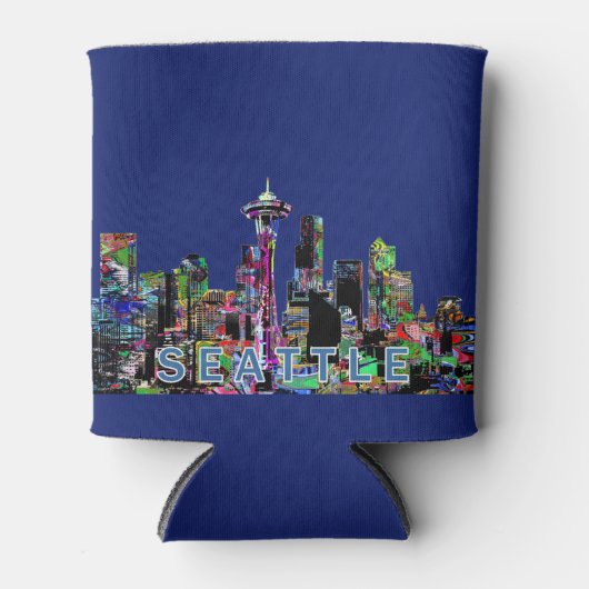 Rafraîchisseur Pour Canette Seattle, Washington en graffiti (Devant)