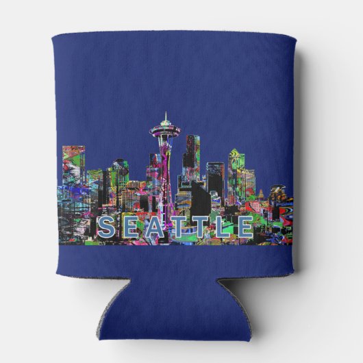 Rafraîchisseur Pour Canette Seattle, Washington en graffiti (Dos)