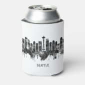 Rafraîchisseur Pour Canette Seattle Washington Skyline BW (Can Dos)