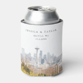 Rafraîchisseur Pour Canette Seattle Wedding Favor Custom (Can devant)