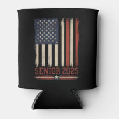 Rafraîchisseur Pour Canette Senior 2025 American Flag USA Graduation Class Of (Devant)