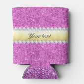 Rafraîchisseur Pour Canette Séquins violets Or huile et diamants (Dos)