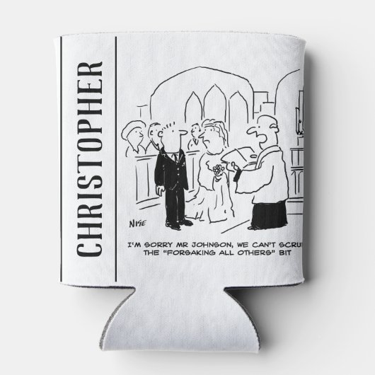 Rafraîchisseur Pour Canette Service de l'église mariage Vicar ne peut pas frot (Dos)