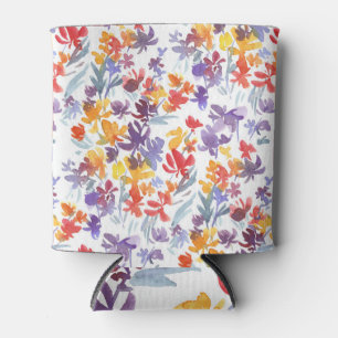 Rafraîchisseur Pour Canette Shabby Aquarelle Fleurs d'été Motif