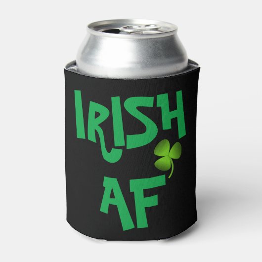 Rafraîchisseur Pour Canette Shamrock AF irlandais personnalisé Noir Can Cooler (Can devant)