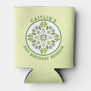 Rafraîchisseur Pour Canette Shamrock Mandala fête du 21ème anniversaire