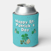 Rafraîchisseur Pour Canette Shamrock moderne Clover Joyeux Saint Patrick`s Day (Can devant)