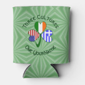 Rafraîchisseur Pour Canette Shamrock Personnalisé des drapeaux irlandais (Devant)