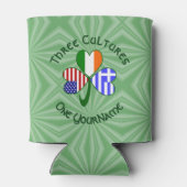 Rafraîchisseur Pour Canette Shamrock Personnalisé des drapeaux irlandais (Dos)