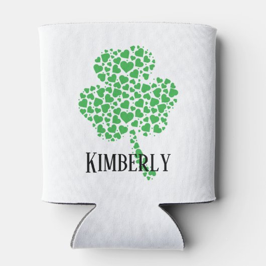 Rafraîchisseur Pour Canette Shamrock personnalisé St Patrick's Day (Dos)