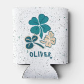 Rafraîchisseur Pour Canette Shamrock vert irlandais Clover personnalisé (Dos)