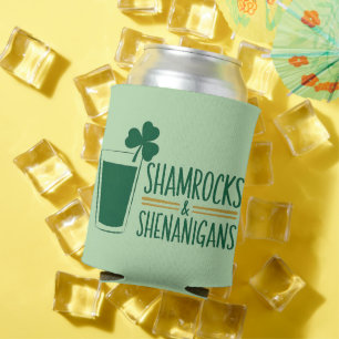 Rafraîchisseur Pour Canette Shamrocks et Shenanigans : Conception de la Saint