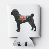Rafraîchisseur Pour Canette Shar Pei Chien race Boho Floral Silhouette (Dos)