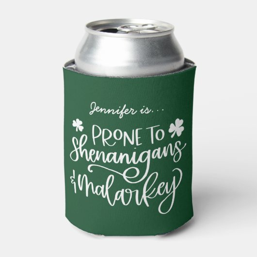 Rafraîchisseur Pour Canette Shenanigans et Malarkey Custom St. Patrick's Day (Can devant)