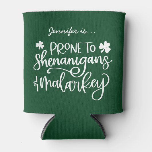 Rafraîchisseur Pour Canette Shenanigans et Malarkey Custom St. Patrick's Day (Devant)