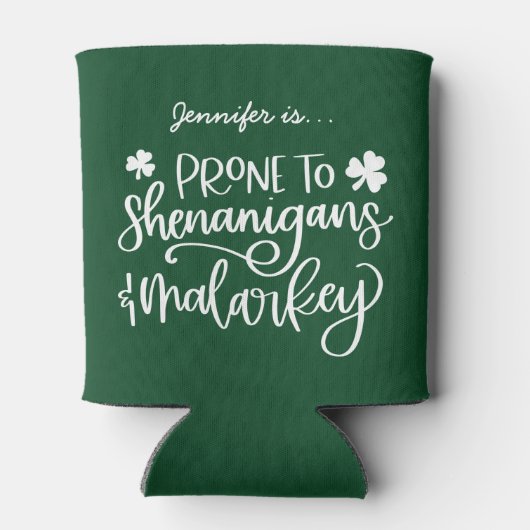 Rafraîchisseur Pour Canette Shenanigans et Malarkey Custom St. Patrick's Day (Dos)
