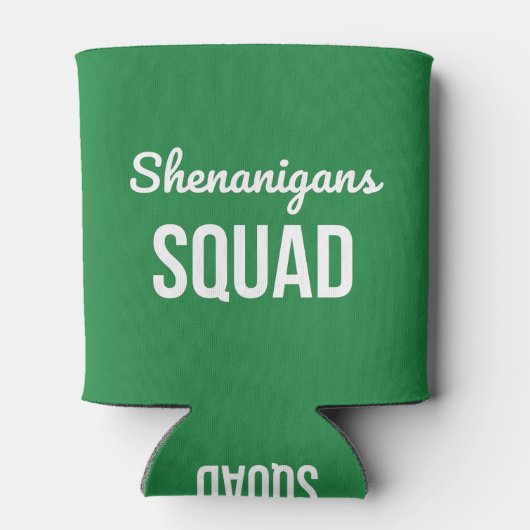 Rafraîchisseur Pour Canette Shenanigans Squad St Patrick's Day (Dos)