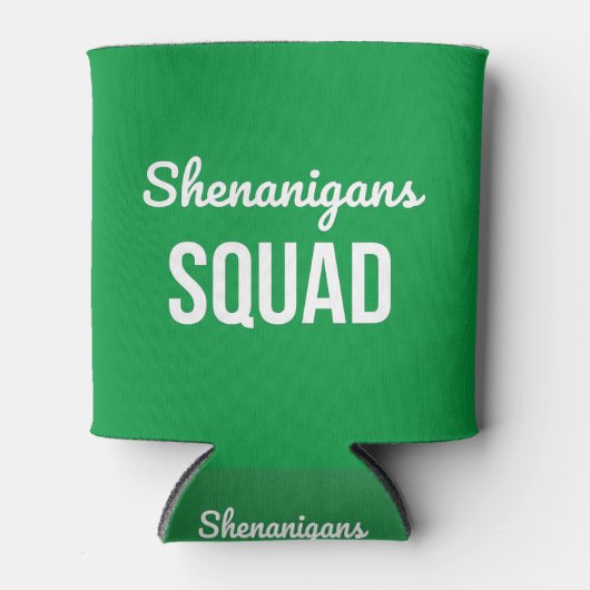 Rafraîchisseur Pour Canette Shenanigans Squad St Patrick's Day (Devant)