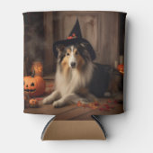 Rafraîchisseur Pour Canette Shetland Sheepdog Citrouille Halloween effrayant (Devant)