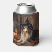 Rafraîchisseur Pour Canette Shetland Sheepdog Citrouille Halloween effrayant (Can Dos)