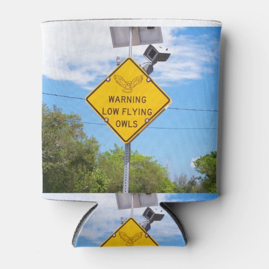 Rafraîchisseur Pour Canette Signal Avertissement Petite Chouette Volante (Devant)