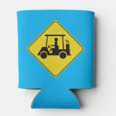 Rafraîchisseur Pour Canette Signal de prudence Panier de golf Jaune (Dos)