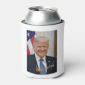 RAFRAÎCHISSEUR  POUR CANETTE SIGNÉ PAR LE PRÉSIDENT TRUMP.... (Can devant)