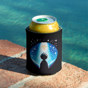 Rafraîchisseur Pour Canette Silhouette - Ciel nocturne de rêve Pixel