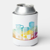Rafraîchisseur Pour Canette silhouette cityscape bâtiment icône couleur ville (Can devant)