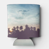 Rafraîchisseur Pour Canette Silhouette de cocotiers, coucher de soleil tropica (Dos)