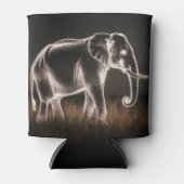 Rafraîchisseur Pour Canette Silhouette d'éléphant lumineux (Devant)