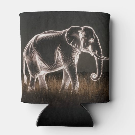 Rafraîchisseur Pour Canette Silhouette d'éléphant lumineux (Dos)