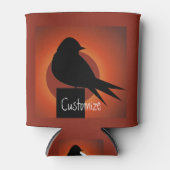 Rafraîchisseur Pour Canette Silhouette d'oiseau noir Sun Thunder_Cove (Devant)